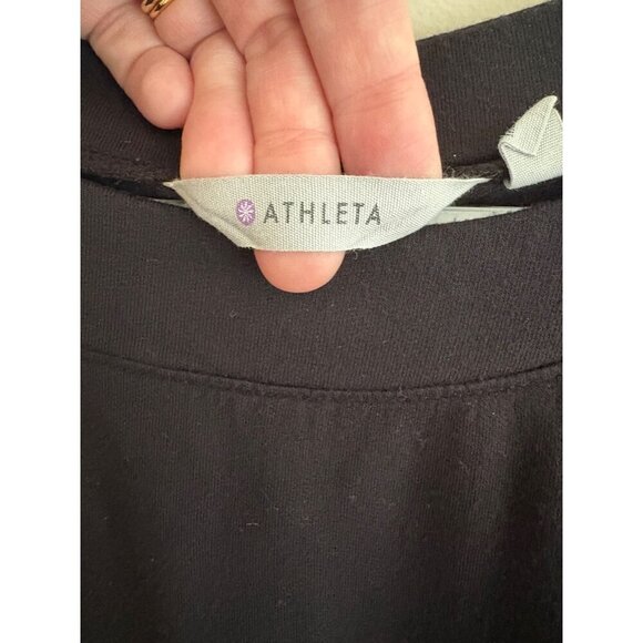 Athleta Studio Zip Boatneck Casual Top Zip Shoulder Details Size Small Tall - Picture 6 of 14